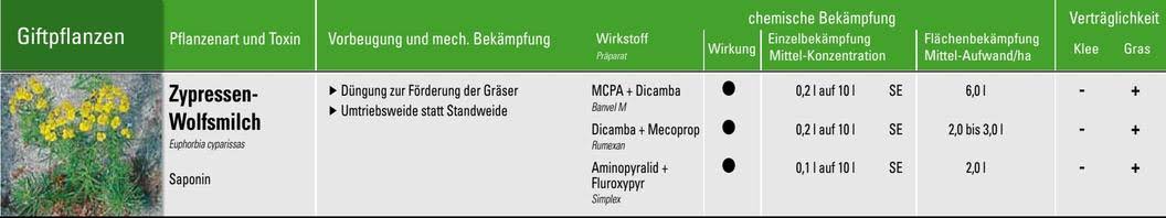 Futterwiesenexperte HUMER: Wolfsmilch Bekämpfung